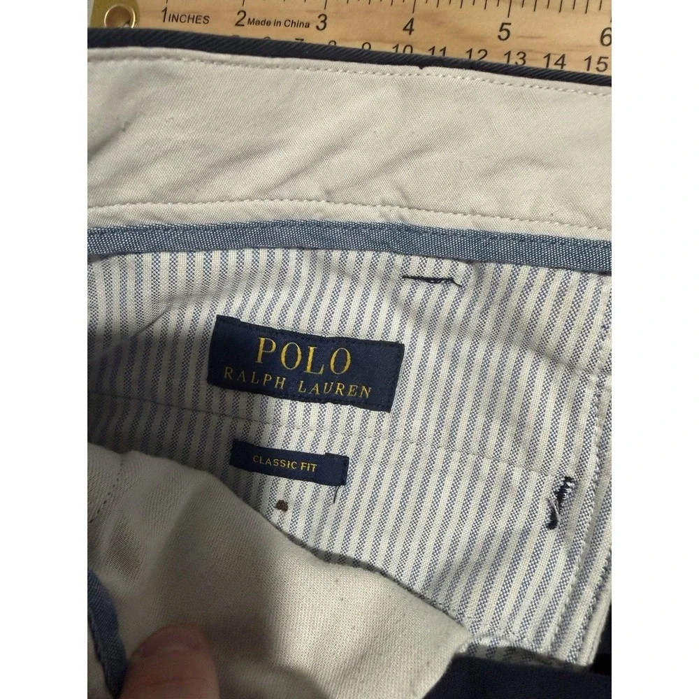 Polo‎ Ralph Lauren classic fit blue slacks pants, men's 36x30, 100% cotton